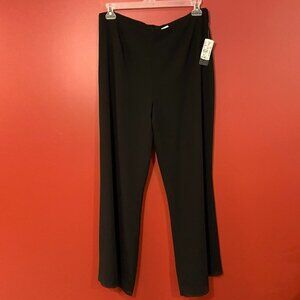 Lindor Women's Black Wide Leg Polyester Pants - Size 14 - NWT